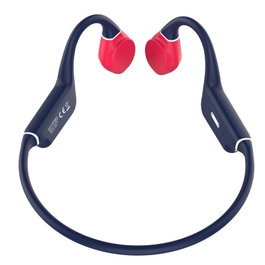 Leotec Auriculares Inalámbricos Deportivos de Conducción Ósea Osea Kuri con Micrófono Bluetooth Azules y Rojos